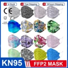 Маска для взрослых KF94 с камуфляжным принтом Mascarilla FPP2 Homologada KN95 респираторная маска ffp2 mascarillas colores cubrebocas ffpp2, 10 шт.
