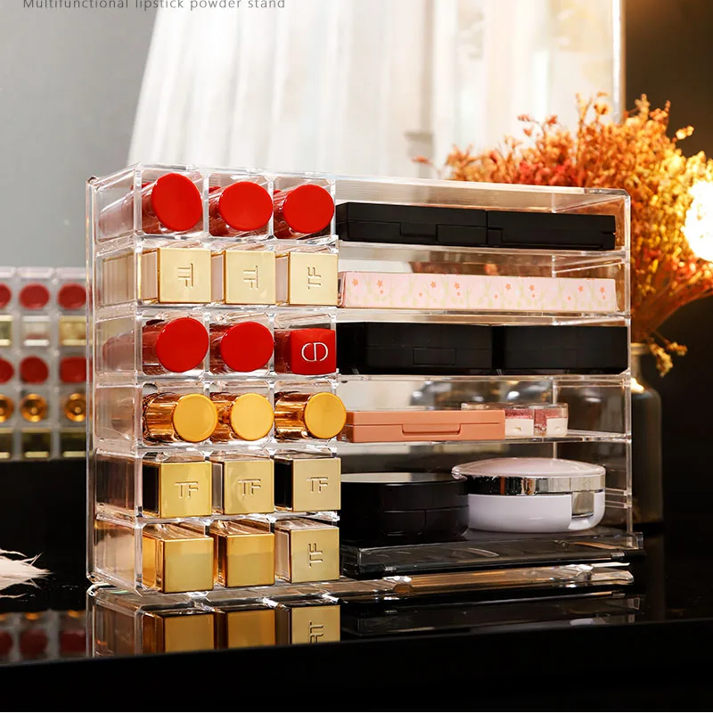 Органайзер для макияжа коробка хранения пудра помада румяна Eeye Shadow