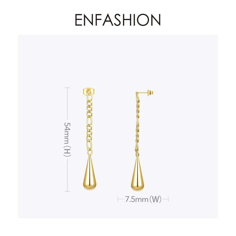 Серьги-подвески ENFASHION из нержавеющей стали женские модные длинные висячие серьги