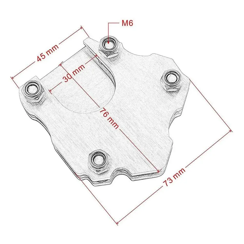 Universal Motorcycle Scooter Kickstand for Bmw Kawasaki Honda Foot Side Stand Enlarger Pad Extension Plate | Автомобили и