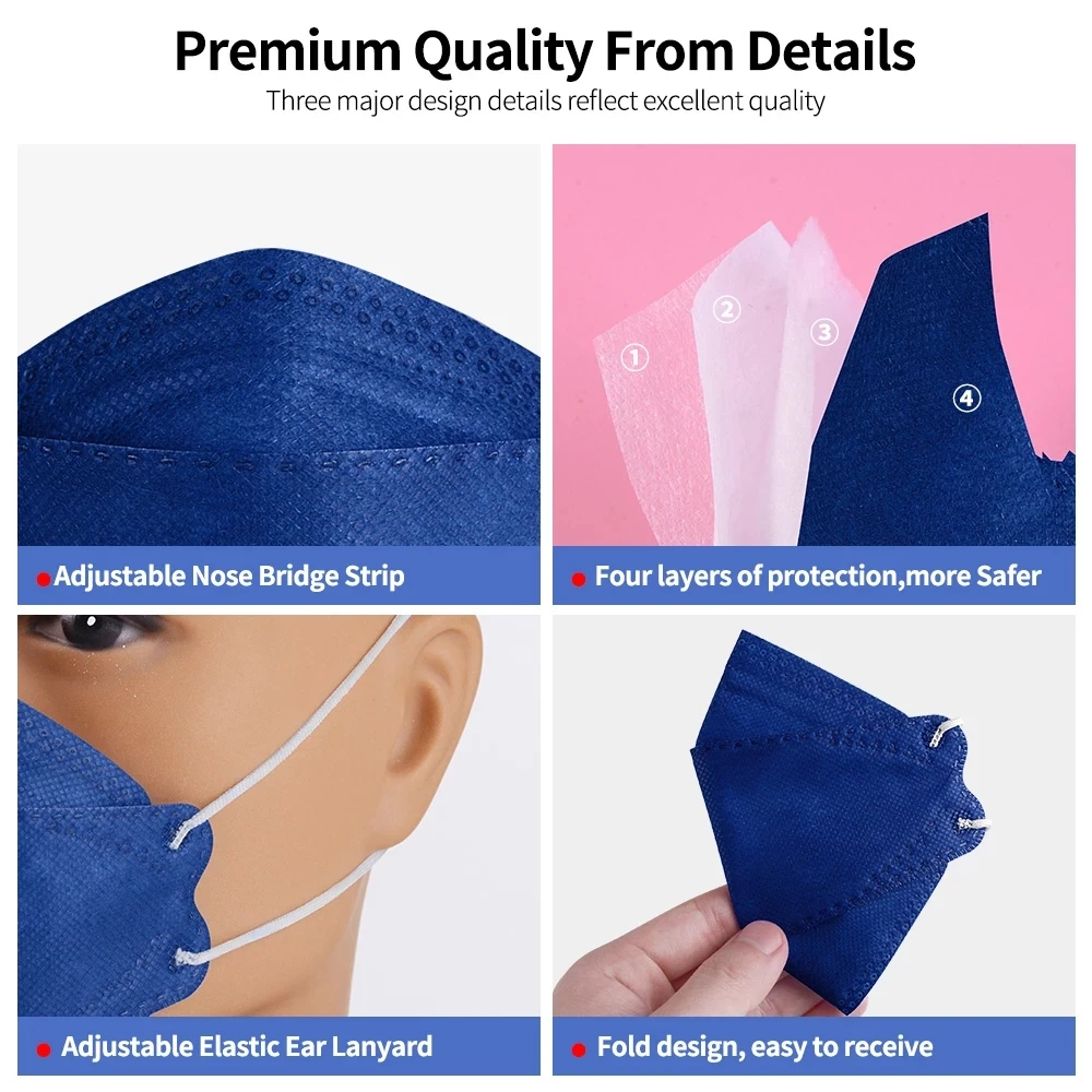 20 100 шт. детей Fpp2 маски Ffp2mask N95mask детские носки из дышащего противопылевая лицевая