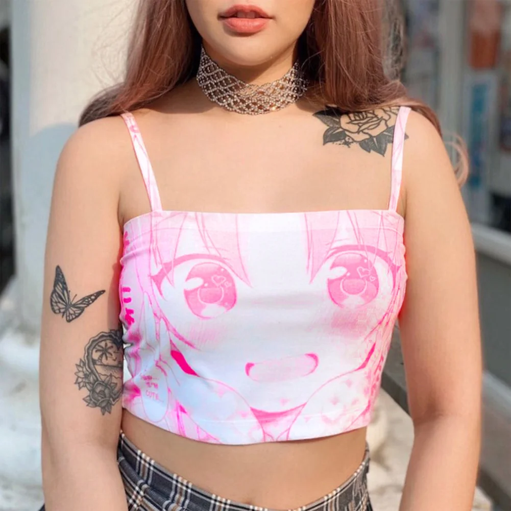 Милые розовые топы с графическим принтом героями мультфильмов милые летние на