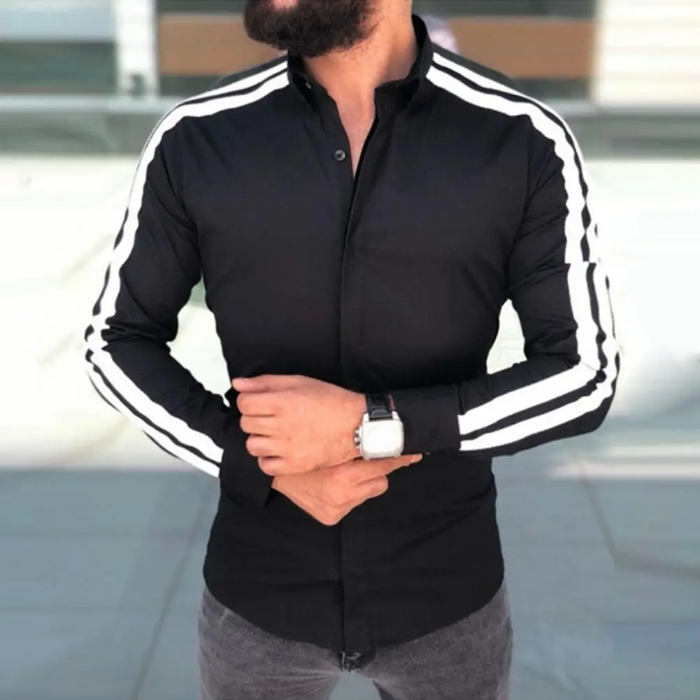 Мужская дышащая Осенняя Рубашка Hot apparel пуговицы для рубашек облегающая офисная