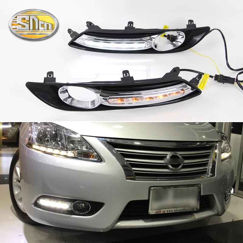 Для Nissan Sentra 2013 2014 2015 дневной ходовой светильник светодиодный DRL противотуманная