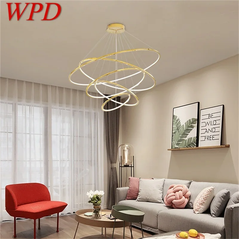 

WPD Nordic Pendant Lights Gold Creative Contemporary Luxury LED Lamp Fixture For Home Decoration