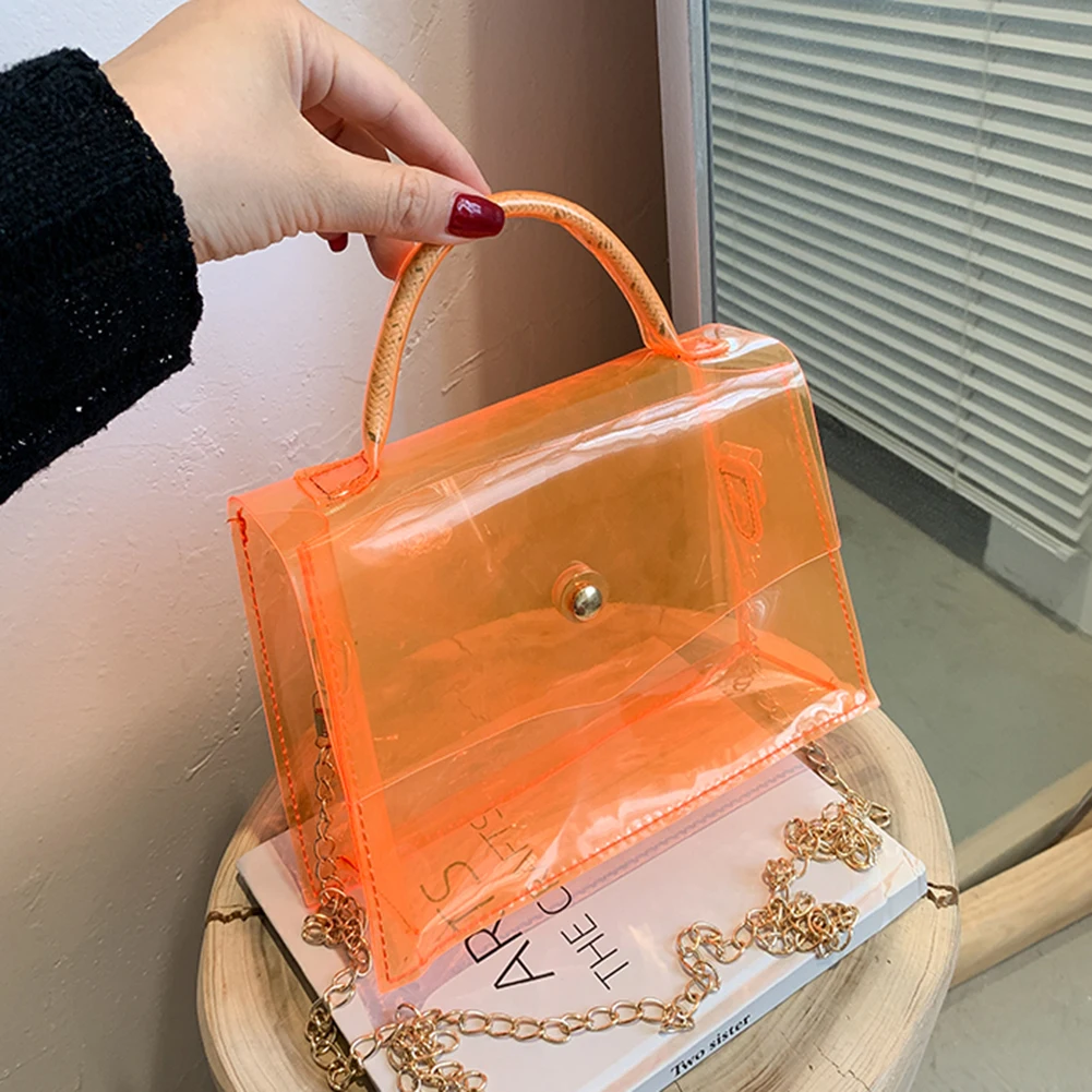 

Желейные женские сумочки 2021, трендовая прозрачная однотонная сумка-шоппер через плечо, сумка для телефона, женские сумки-Хобо, сумочки