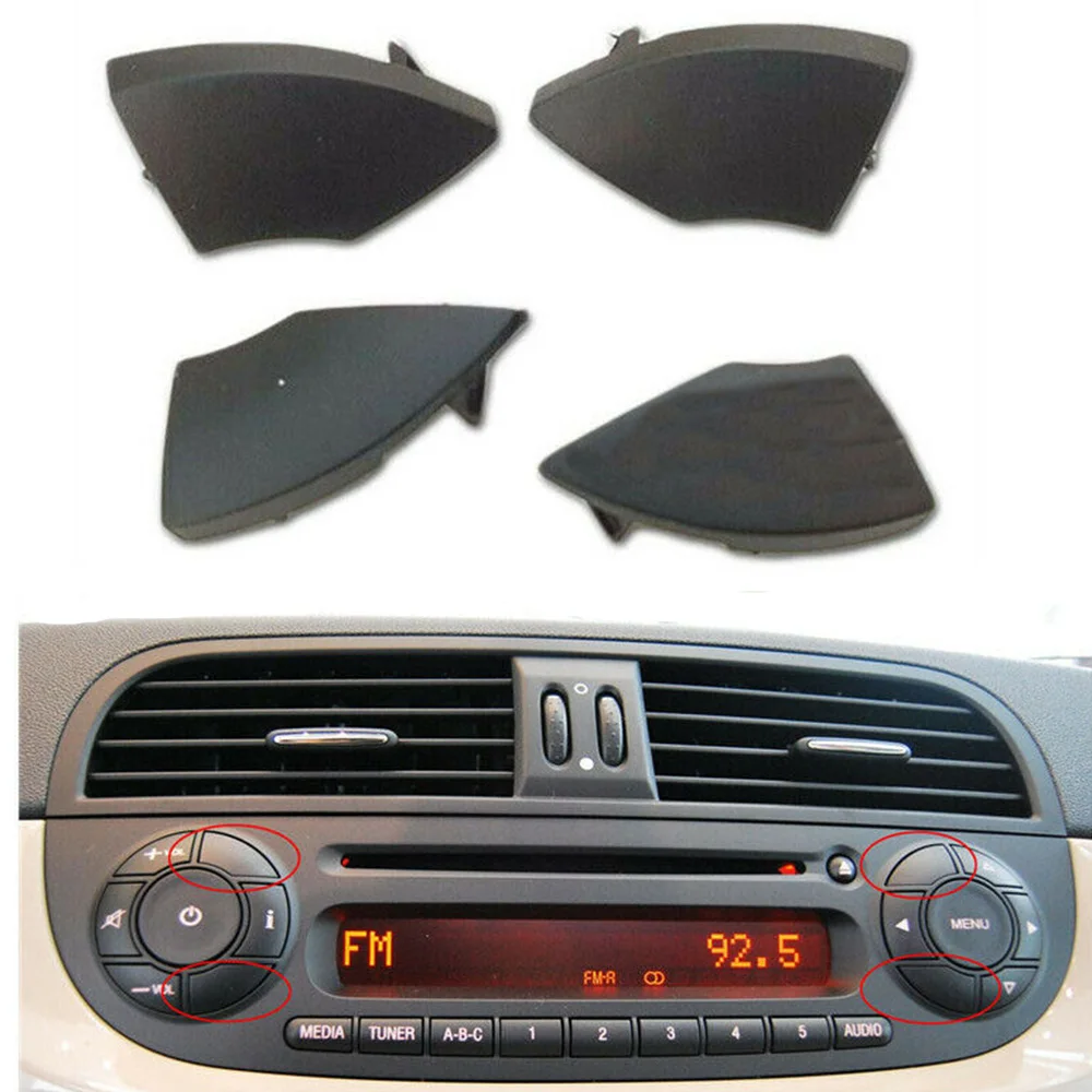 

4 шт., кнопки для автомобильного радио, cd-диска Fiat 500