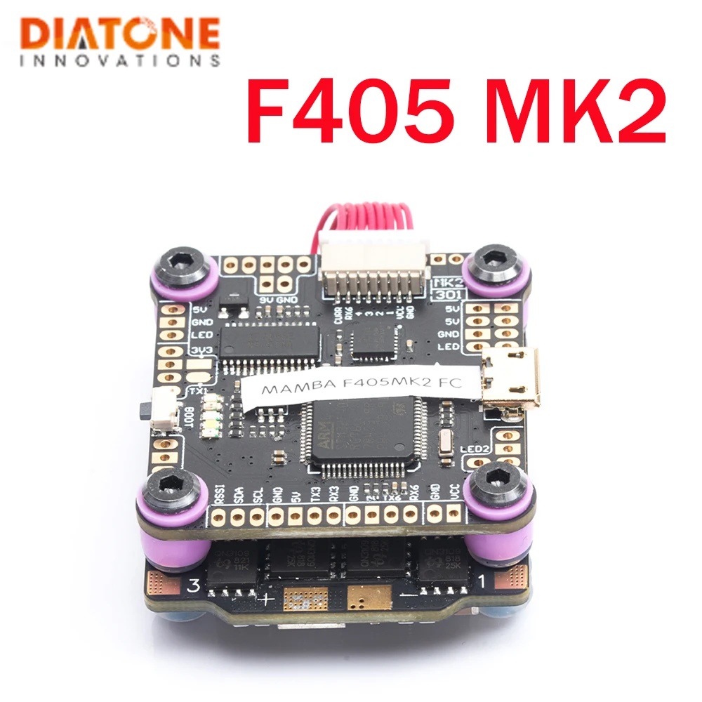 Контроллер полета Diatone MAMBA F405 MK2 F40 40A 3 6S DSHOT600 бесщеточный ESC для радиоуправляемых