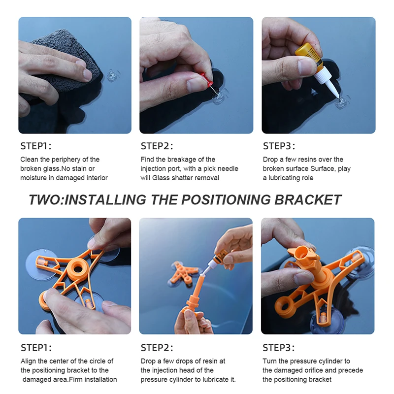 Набор для ремонта ветрового стекла инструмент сделай сам удаления царапин и