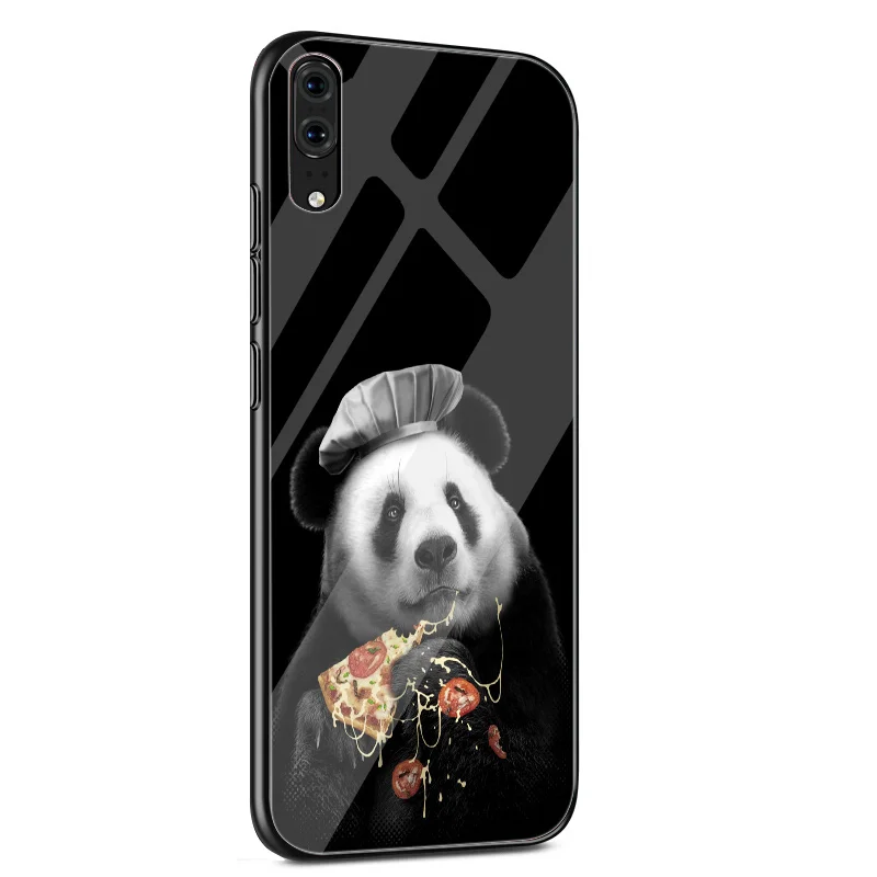 Чехол из закаленного стекла с пандой Dab для huawei P30 P10 P20 Pro P Smart mate 10 20 Lite Y6 Y9 Honor 7A 8X9 2018