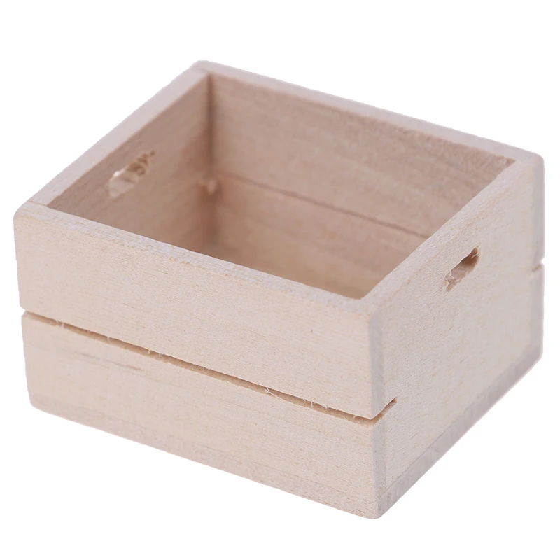 

1:12 Dollhouse Miniature Wooden Vegetable Fruits Basket Furniture Accessories