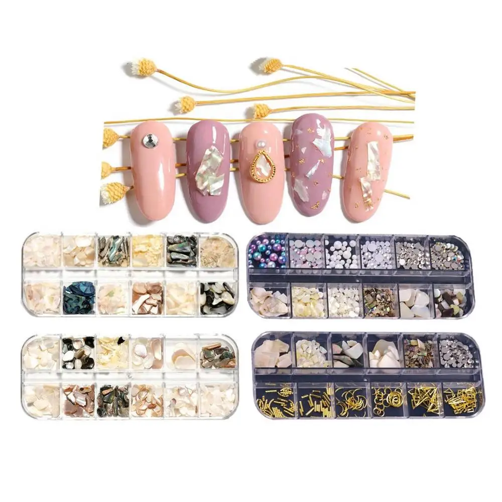 Оболочка хлопья металлические заклепки для дизайна ногтей крафт Декор DIY сушеный