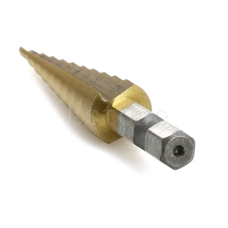 

OOTDTY High Quality 3-12mm HSS Triangle Shank Pagoda Step Drill Bit New