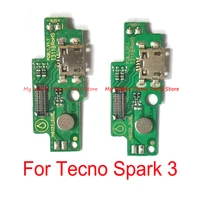 new usb charging port dock connector board flex cable for tecno spark3 spark 3 usb charge charger port board repair parts