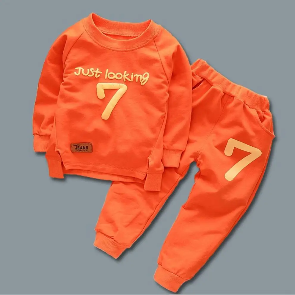 Спортивный костюм для мальчиков и девочек свитер с капюшоном + штаны хлопок номер