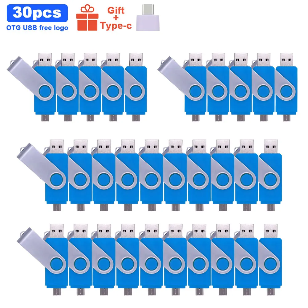 Флэш накопитель 30 шт./лот флэш 8 ГБ 16 32 Гб usb OTG 3 в 1 type c 64 бесплатный логотип|USB