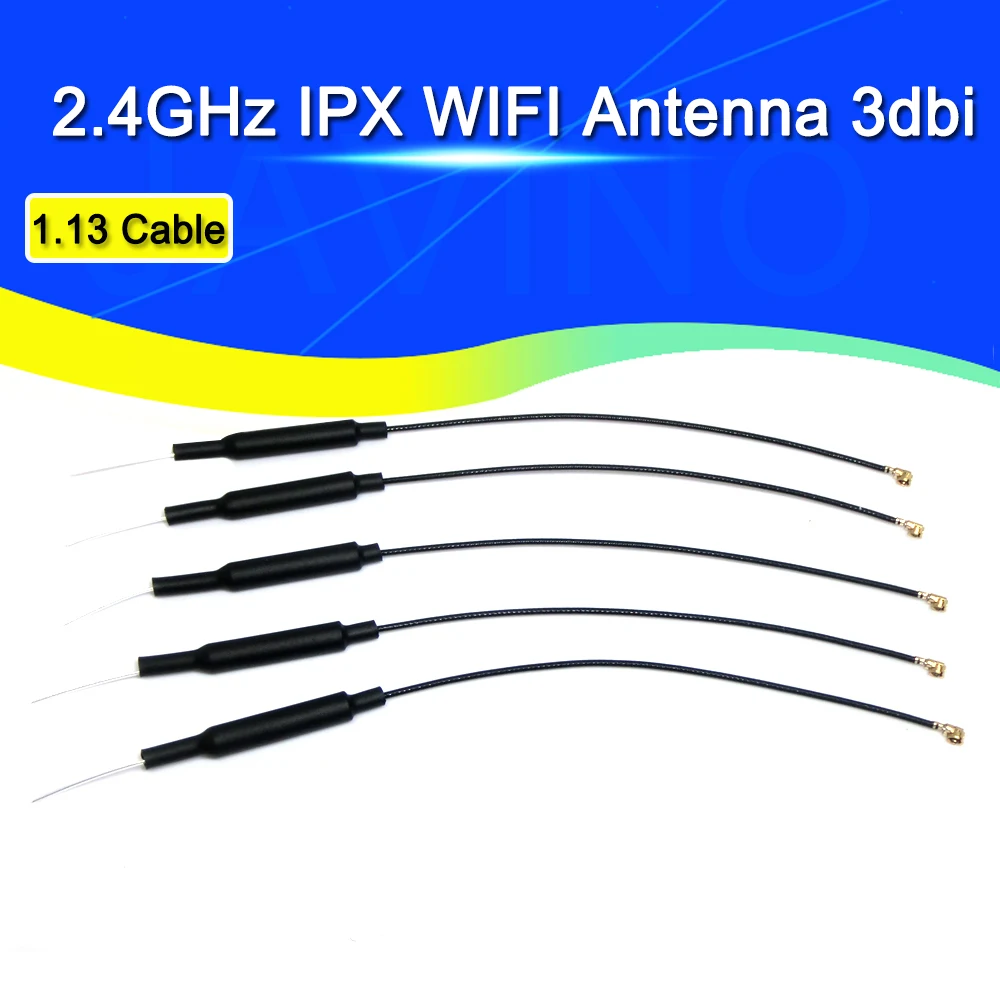 5 шт./лот 2 4 ГГц Wi Fi антенна 3dbi U F.L IPX/IPEX соединитель латунная Внутренняя 15 см длина