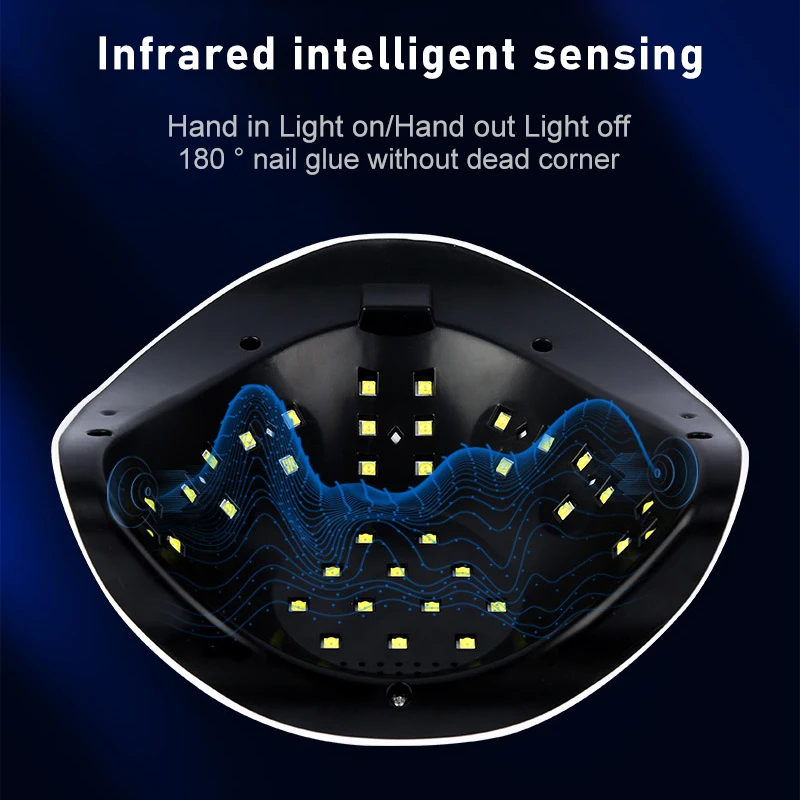 Doddohome Nail Lamp Manicure Lamp Led Nail Polish Dryer with 36 Pcs Leds for Curing All Gel Nail Polish  with Sensor LCD Display