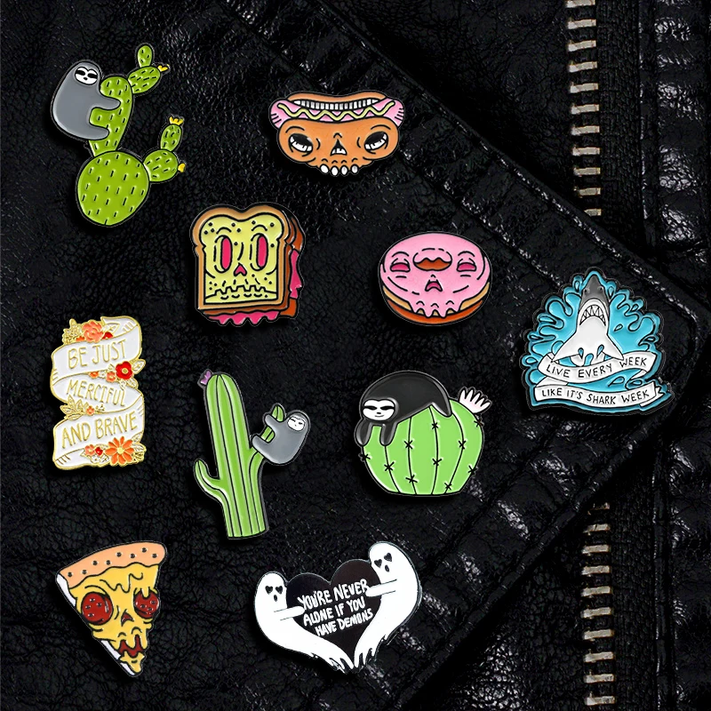 

Брошь в форме капли с изображением кактуса для мужчин и женщин