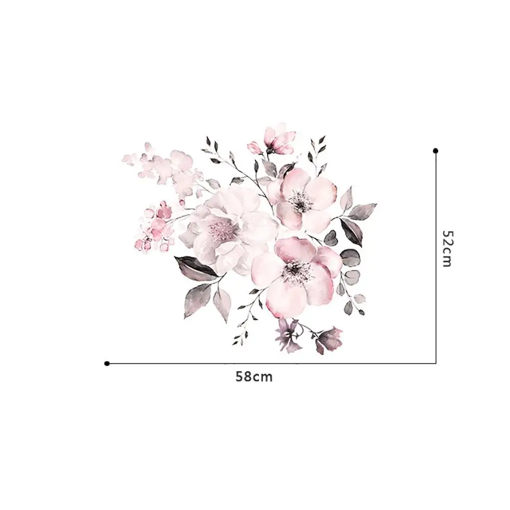 

Pink White Peony Flowers 3d Wall Stickers 3d wall stickers home decor living room flower home decor modern Room Decoration