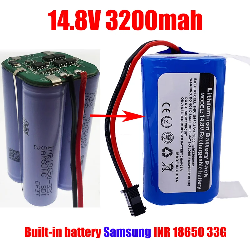 

high quality lithium battery 14.8 V 3200mAh robot Vacuum Cleaner li ion Battery Pack replacement for v7 V7S Pro Robotic Sweeper
