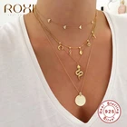 ROXI винтажное ожерелье с медальоном в виде змеи для женщин и мужчин из стерлингового серебра 925 пробы цепи ключицы ожерелья воротник ювелирные изделия