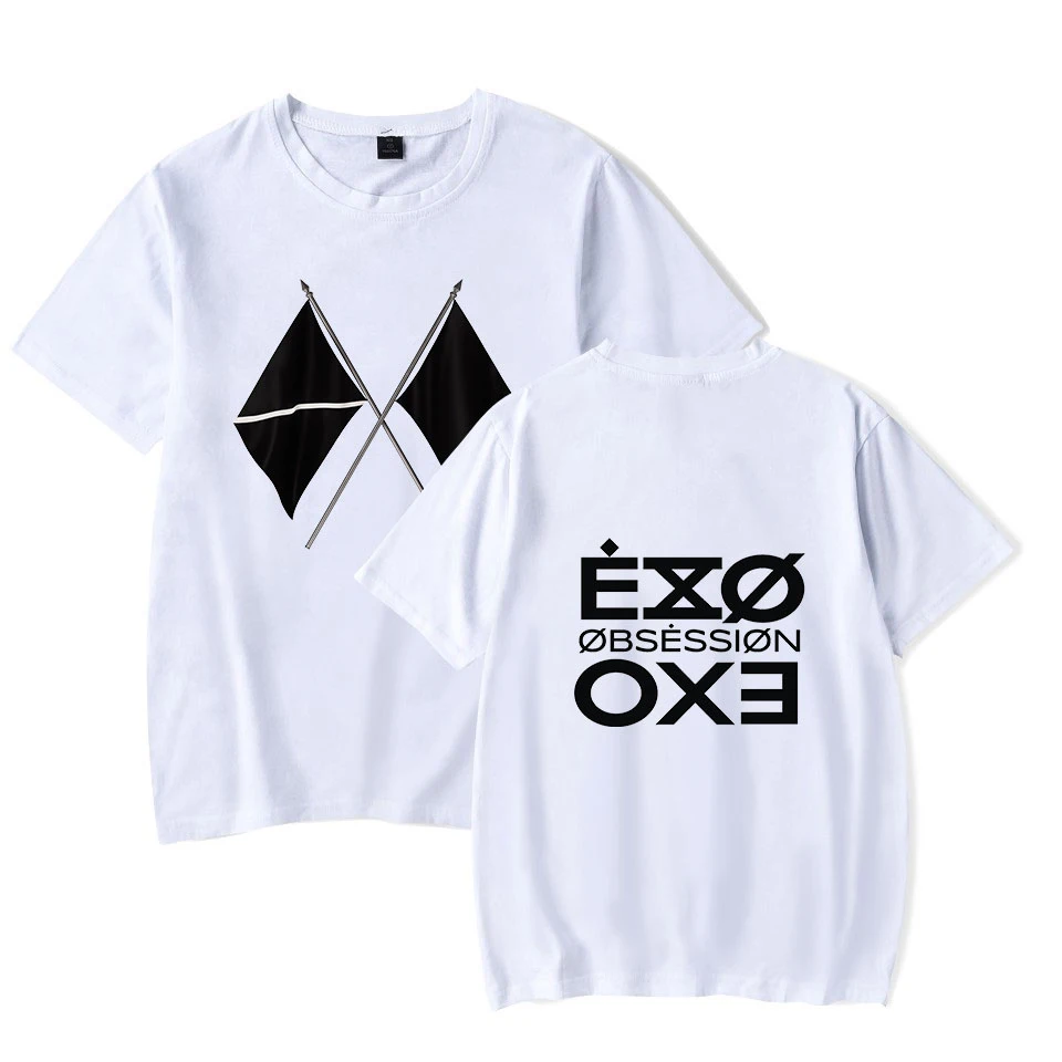 Новый альбом KPOP EXO 2019 шестое издание футболка с принтом WE ARE ONE женская/Мужская