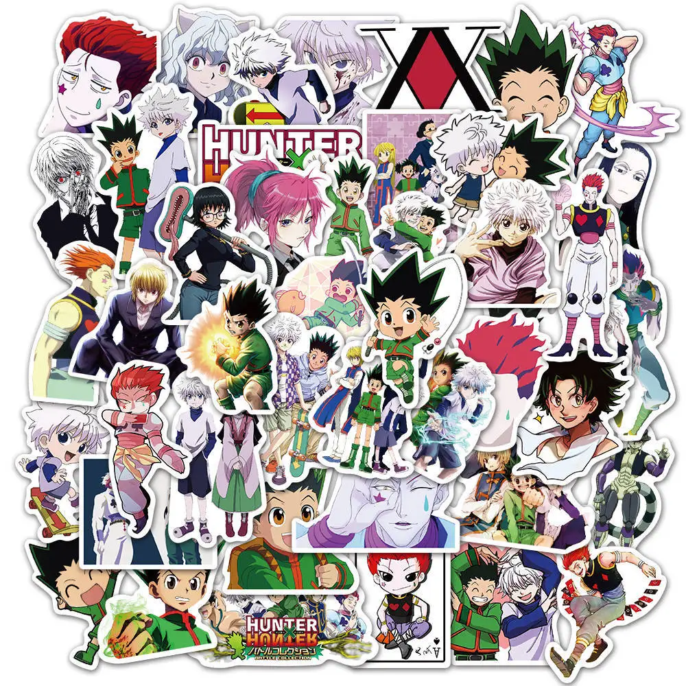 10/50 шт./упак. Hunter X Аниме наклейки Водонепроницаемый скейтборд Kawaii гитары Чемодан