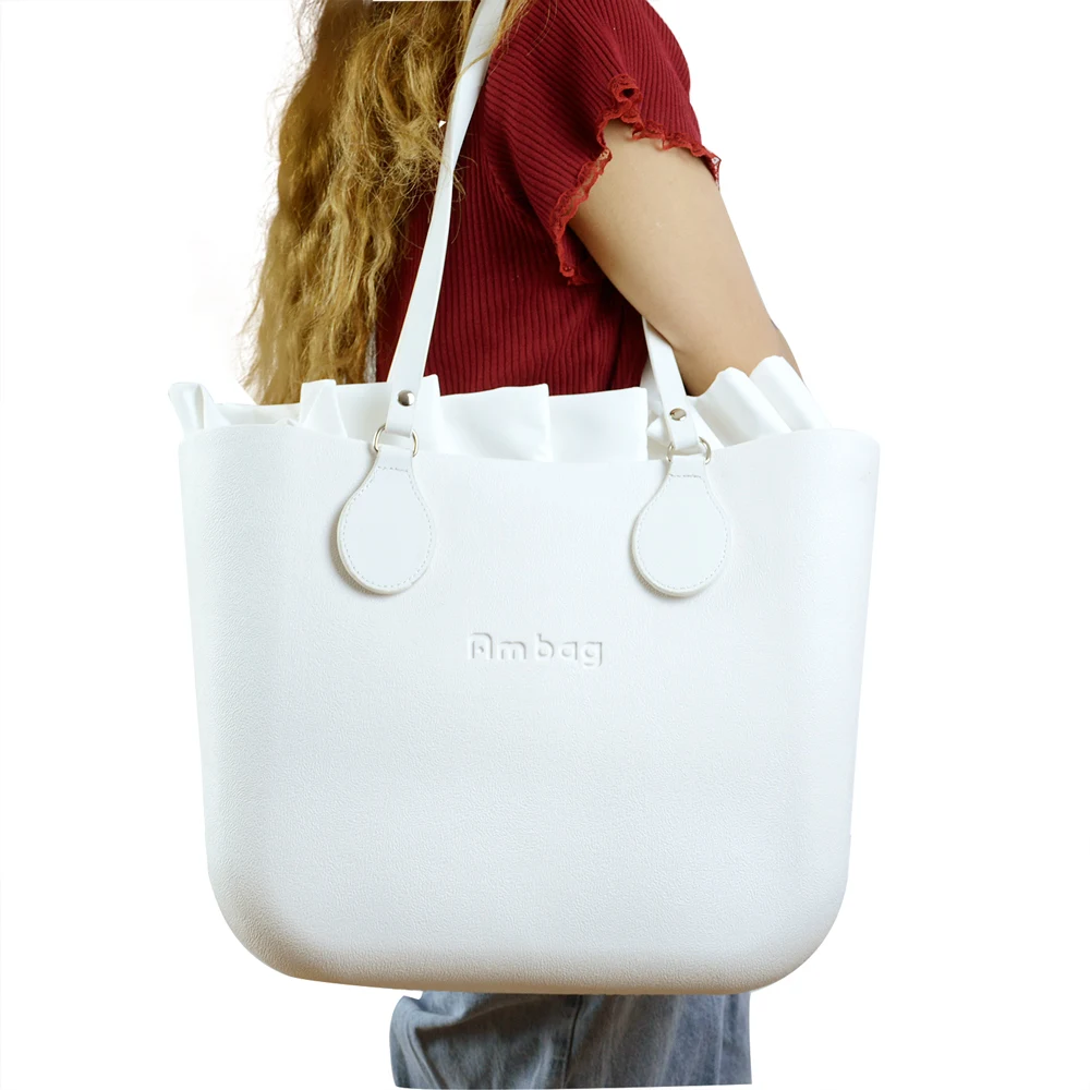 New AMbag Obag O Bag Style Waterproof Colorful Classic Big EVA with ZipUup Inner Long PU Leather Handles Women DIY Handbag