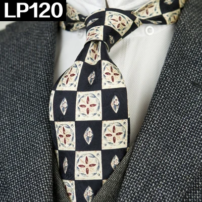 LP120 Классические разноцветные мужские галстуки с геометрическим рисунком Пейсли, шелк,, уникальные, ручная работа - Цвет: LP120