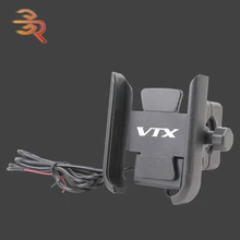 Motorcycle Mobile Phone Holder With USB Charger For Honda VTX1300 VTX 1300 C/S VTX1300R VTX1300T VTX1300S 2003-2009 2007 2008