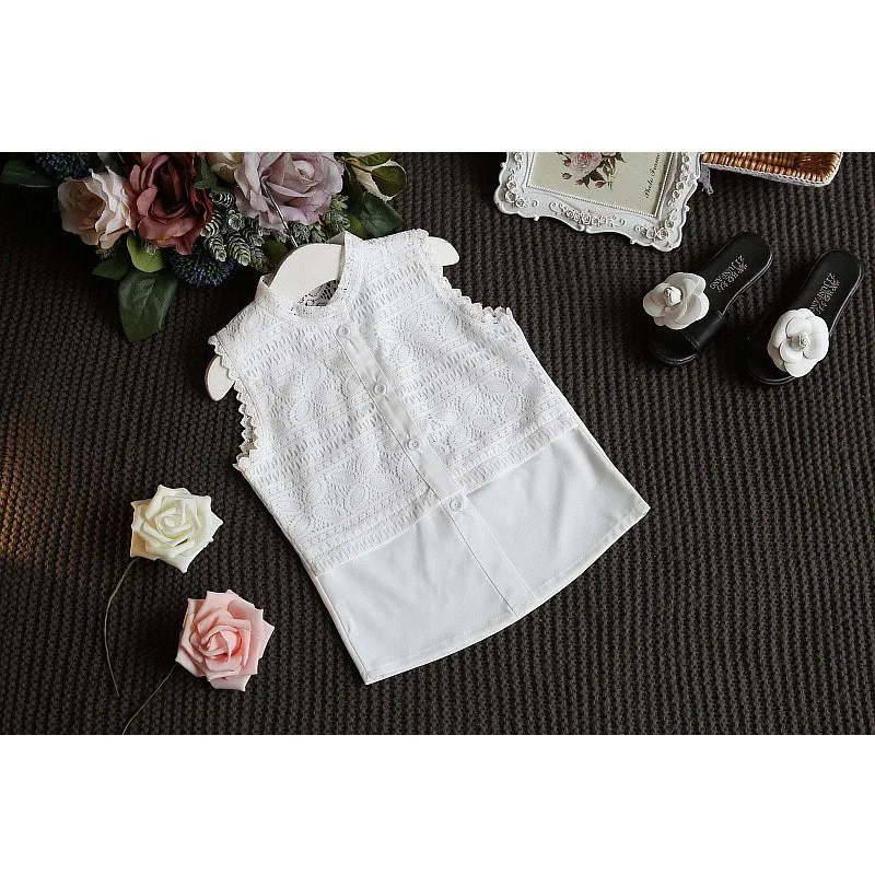Кружевной Костюм для девочек топ без рукавов юбка принцессы платье-пачка костюм