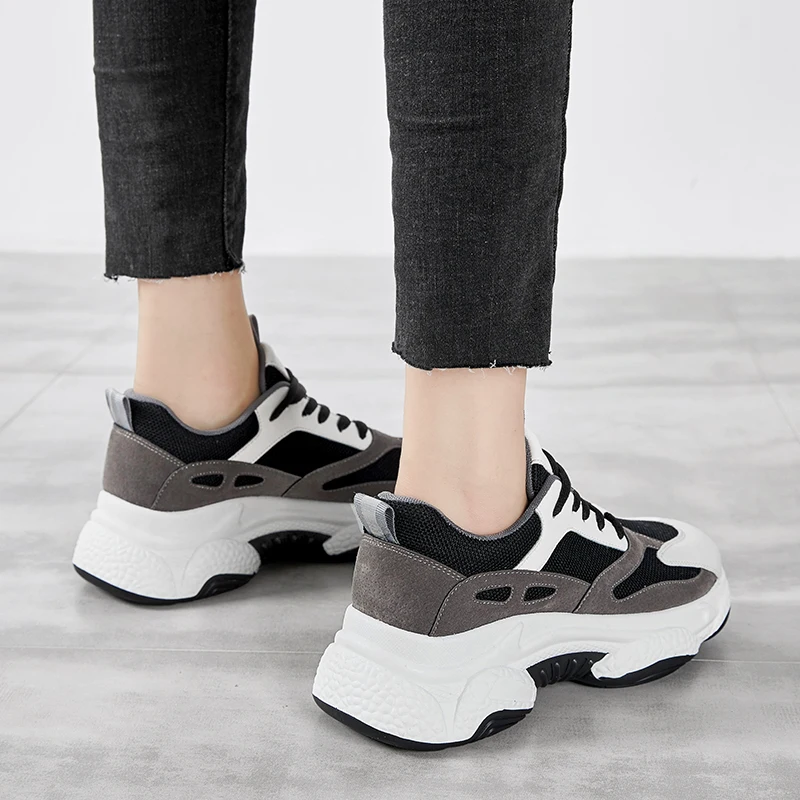 Новая Осенняя дышащая Студенческая спортивная обувь в Корейском стиле с сеткой