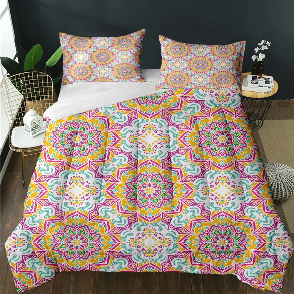 

Home Bedroom Decor Bohemian 3D Print Magical Mandala Quilt Super Comforter Soft Boho Quilting Customize Suitable For Adult
