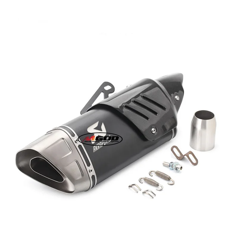51 мм Универсальный Akrapovic moto rcycle выхлопной Escape углеродное волокно тепловой щит
