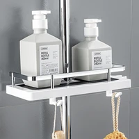 bathroom storage holder high quality shampoo tray shower head holder adjustable bathroom shelves soap storage shelf