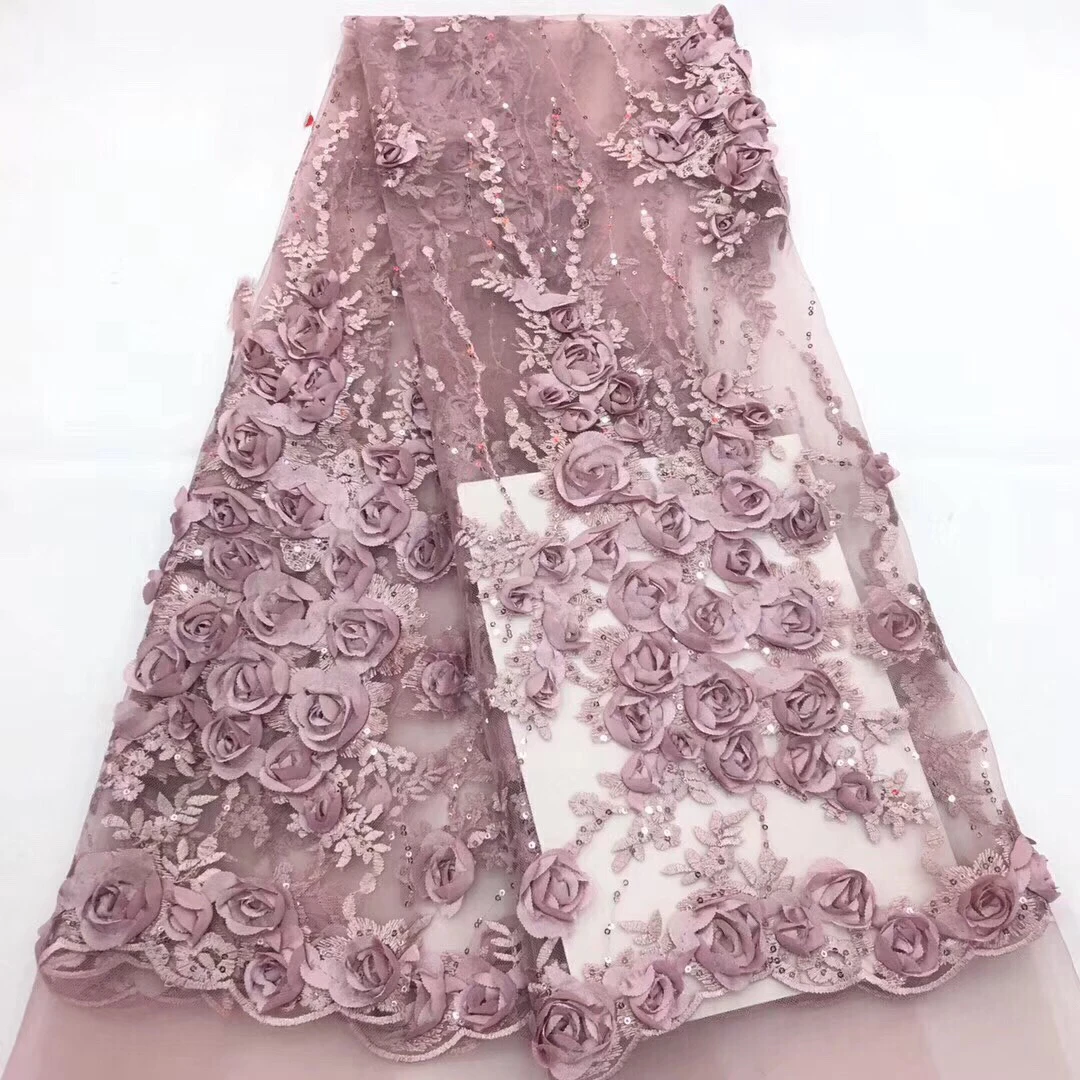 

African Sequins Lace Fabric 2021 Embroidered Nigerian Laces Fabrics High Quality French Tulle Lace Fabric For Wome CD27701