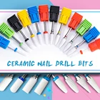 Электрические маникюрные сверла Dmoley керамический сверло для ногтей для машинки, фрезы, пилки для ногтей, буферный аппарат для дизайна ногтей, принадлежности