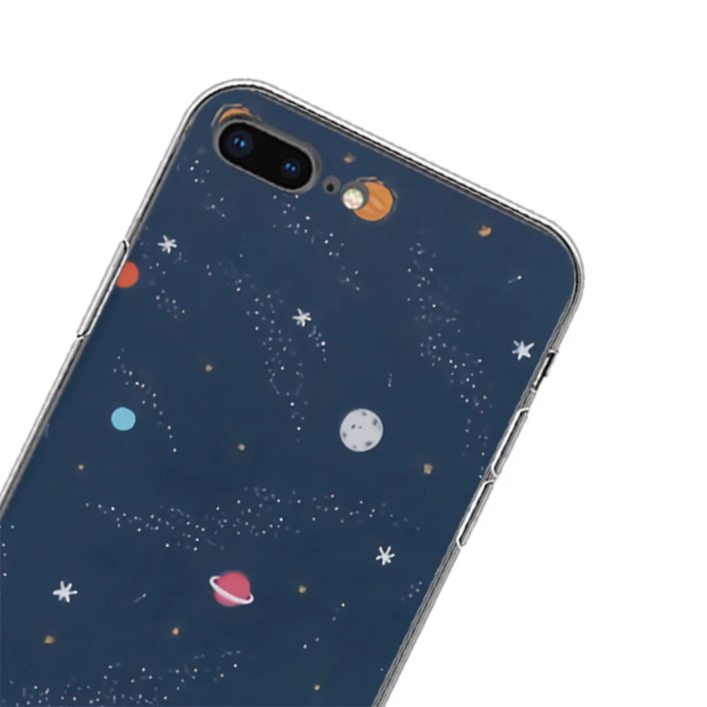 Blue sea DIY Painted Phone Case for iPhone x 7 7s 5 6 6s 8 plus Xs XR Max Space Planet Star Pattern Ocean Cover Coque |