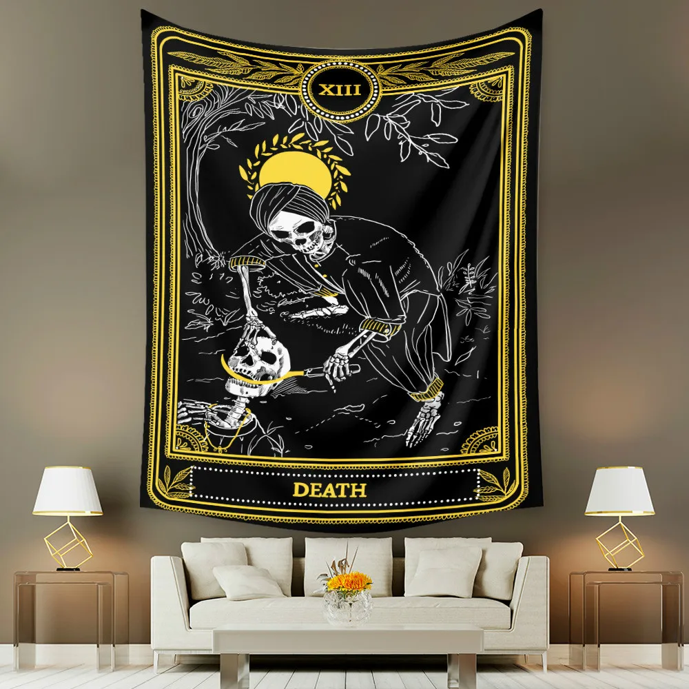 Cilected Золотое Таро карты печать гобелены Защита от солнца Лунная Ткань Искусство