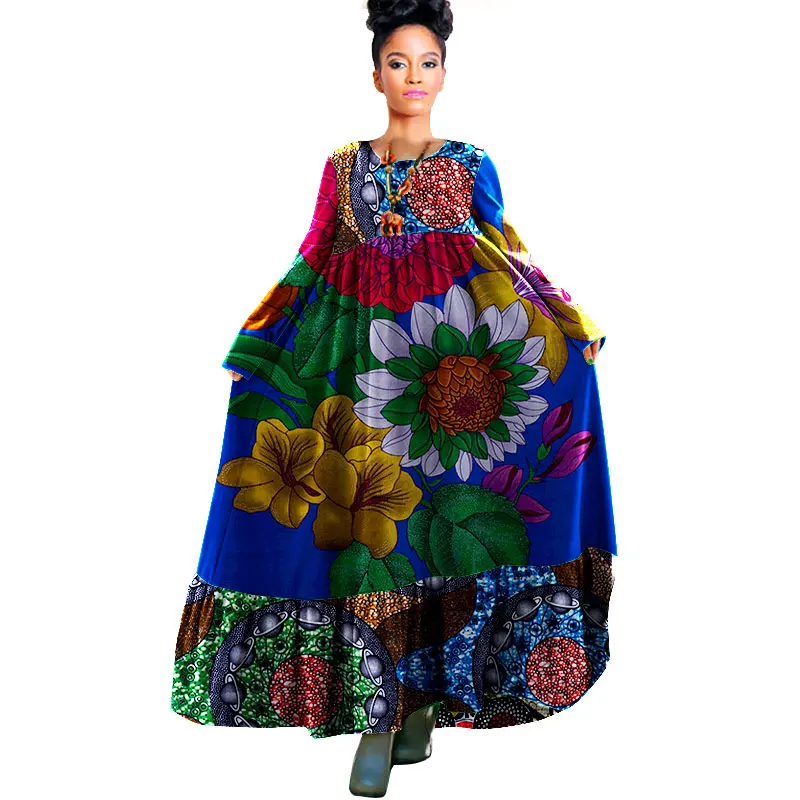 Brw в африканском стиле Одежда традиционная базенская Riche осеннее платье Boho style Robe Femme Макси платье женские Платья Туника Платья WY931