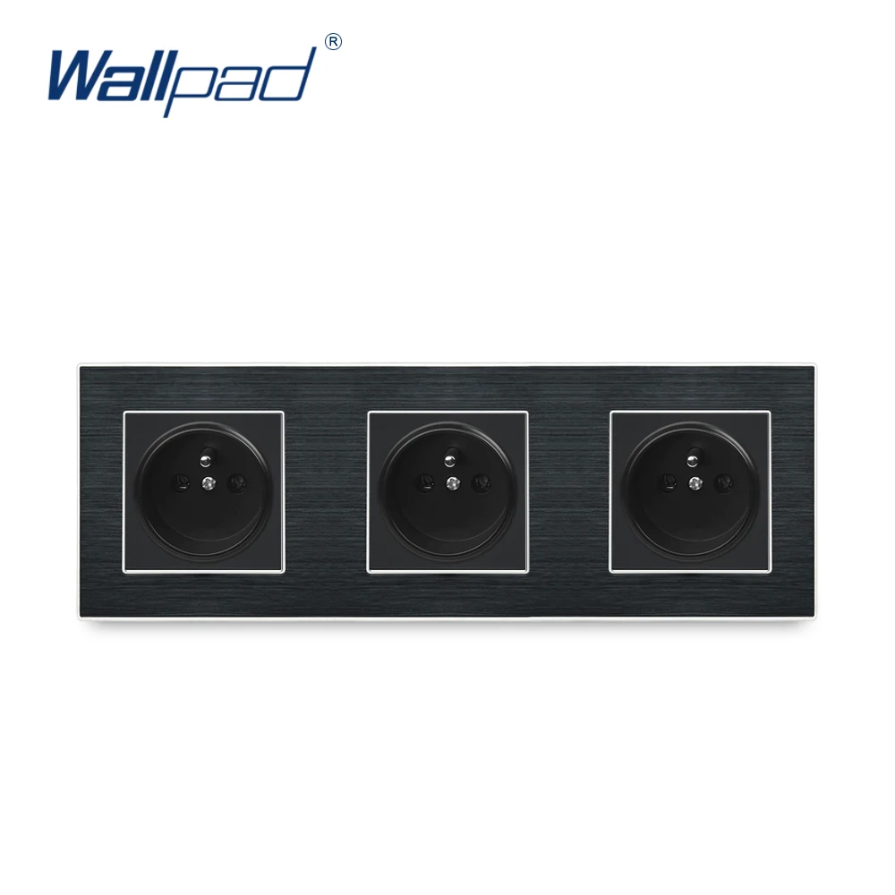 Настенная розетка Schuko 3 евророзетки французская стандартная настенная роскошная