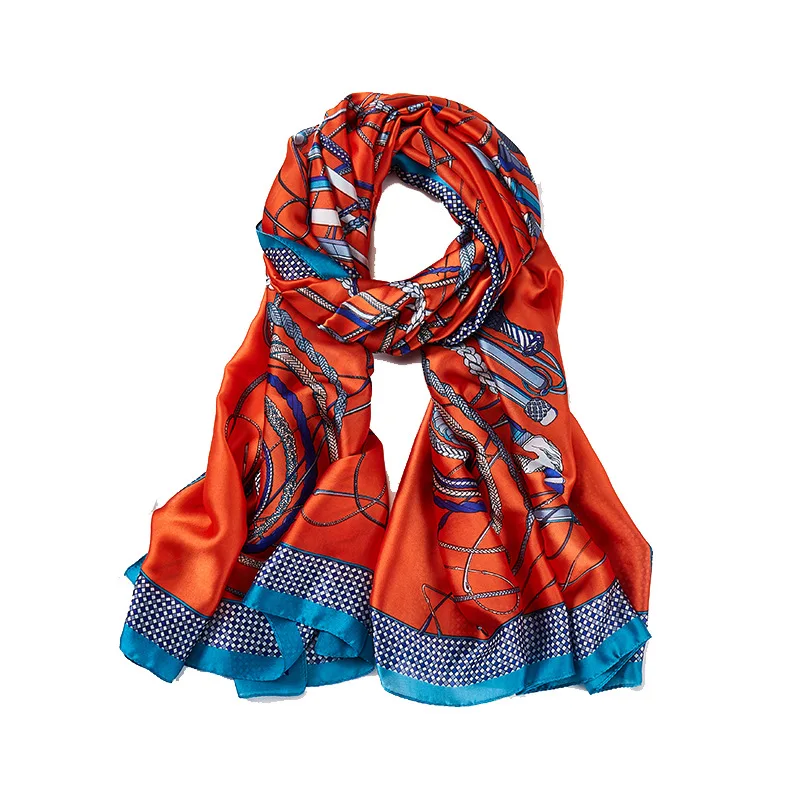 

Silk Scarf Women Shawls Wraps Fashion Small Hair Neck Hijabs Foulard Scarves Female Lady bufanda seda mujer echarpe ete soie