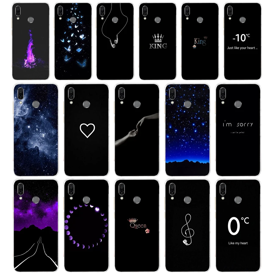 189FG Король Королева письмо Корона узор подарок Мягкий Силиконовый ТПУ чехол для