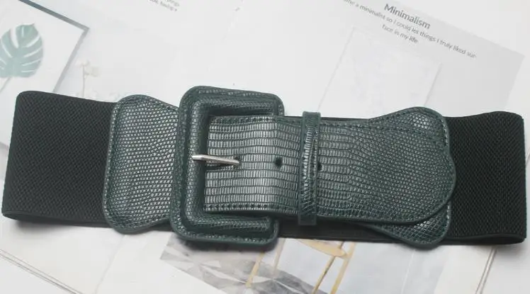 Женский широкий пояс из искусственной замши с эластичной резинкой на талии