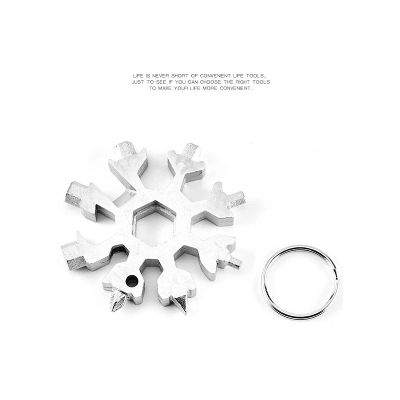 

18 в 1 снежинки зимние инструмент гаечный ключ мульти шестигранный ключ многофункциональный кемпинг на открытом воздухе инструменты для выж...