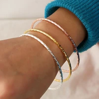 6 7 cm in diameter bangles bracelets simple wave pattern round circle bracelet for women party casual vintage jewelry 3 pcs