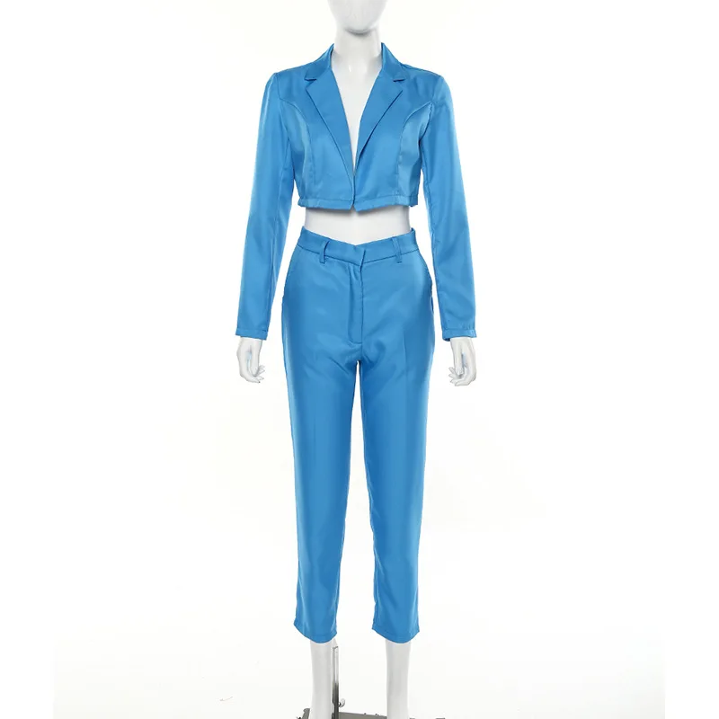 

High Street 2020 New Arrivals Sexy V Neck Long Sleeve Two Piece Women Set Fashion Designer Women's Set