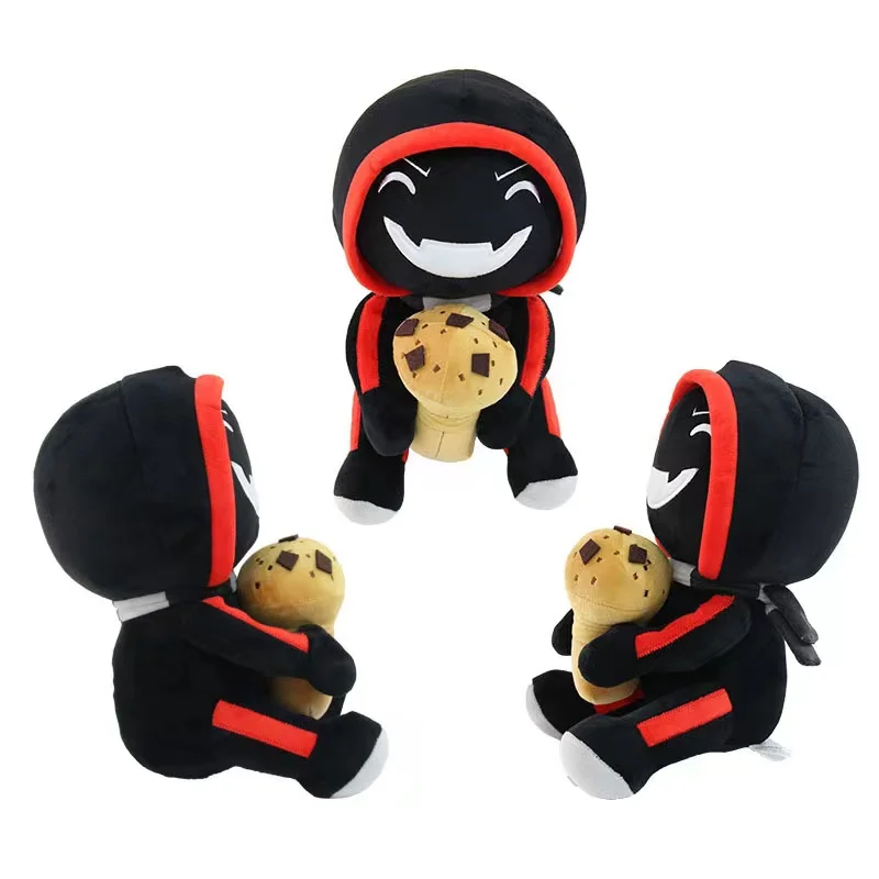 

25CM BadBoyHalo Plush Toys Cute Little Black Biscuit Toys For Children Birthday Christmas Halloween Plushies