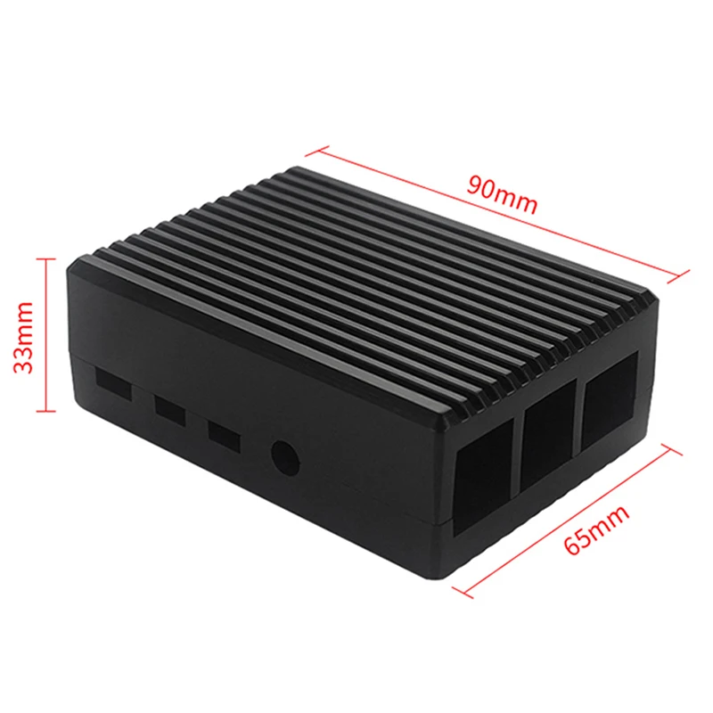 

1Pc Pi Black / Dark Gray Metal Case Enclosure Cover Shell with Heat Sinks for Raspberry Pi 4B Pi 4 Model B
